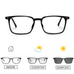 New Trendy Square Photochromic Glasses