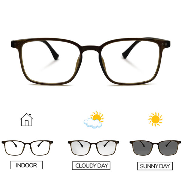 Olive Transparent Photochromic Glasses