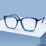 Blue Transparent Mixed Color Womens Eyeglasses