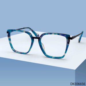 Blue Transparent Mixed Color Womens Eyeglasses