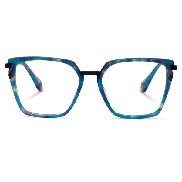 Blue Transparent Mixed Color Womens Eyeglasses