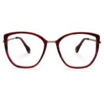 Red Color Cat Eye Shape Womens Eyeglass