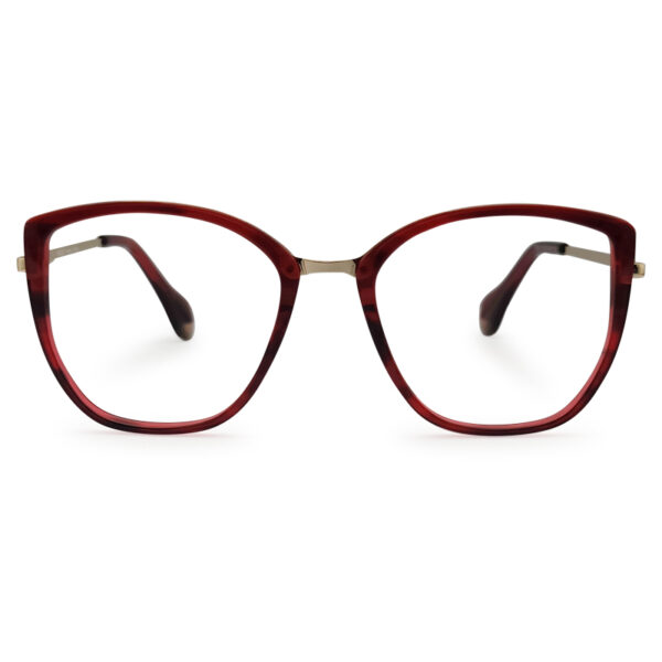 Red Color Cat Eye Shape Womens Eyeglass