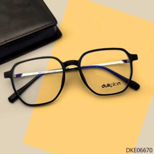 Fiber and Metal Mixed Eyeglasses