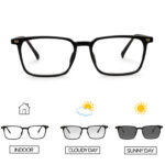 Black color Rectangle Shape Eyeglasses