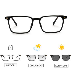 Black color Rectangle Shape Eyeglasses