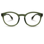 Round Shape Green Transparent Eyeglass
