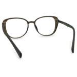 Olive Transparent Unique Eyeglasses