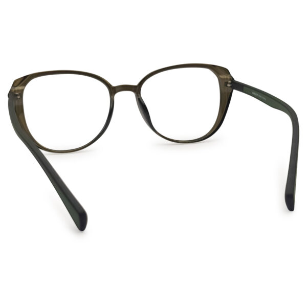 Olive Transparent Unique Eyeglasses