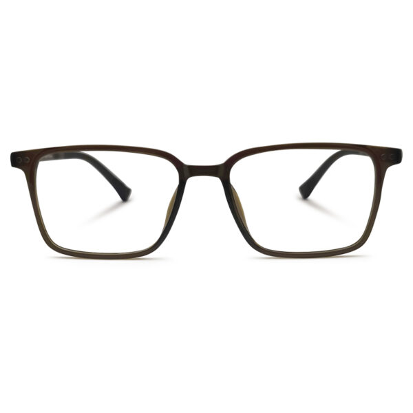 New Square Olive Transparent Eyeglasses