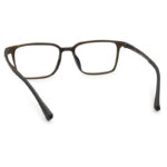 New Square Olive Transparent Eyeglasses