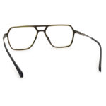 Olive Transparent Double Bridge Eyeglasses