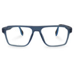 Blue Transparent Aviator Shape Eyeglasses
