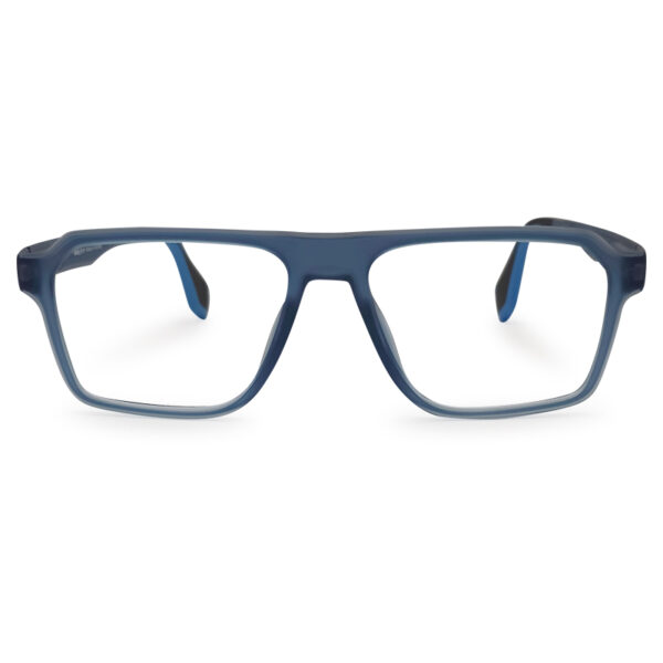 Blue Transparent Aviator Shape Eyeglasses