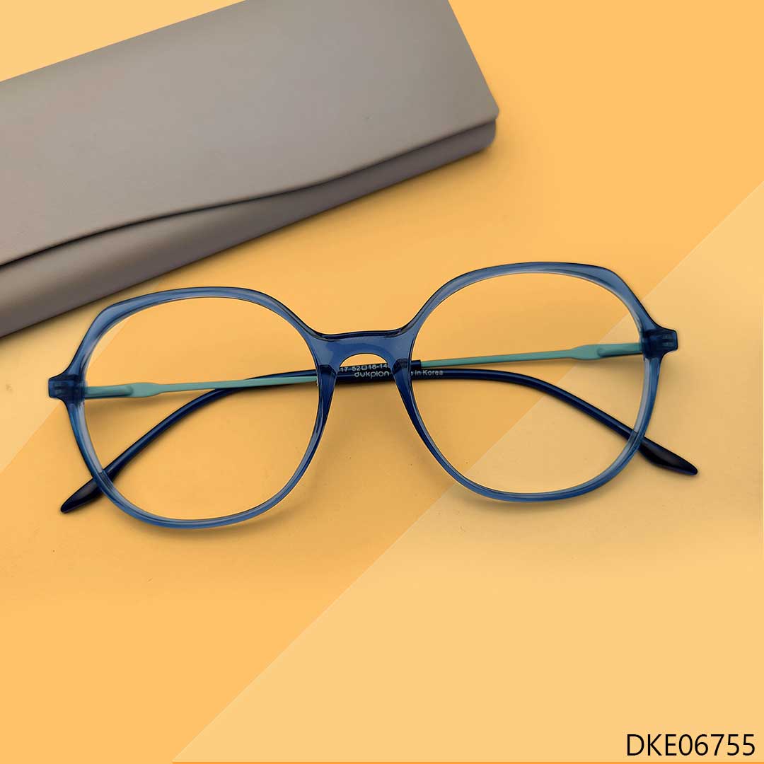New Fashionable Blue Transparent Eyeglasses