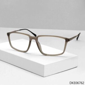 Grey Transparent Rectangle Shape Eyeglasses