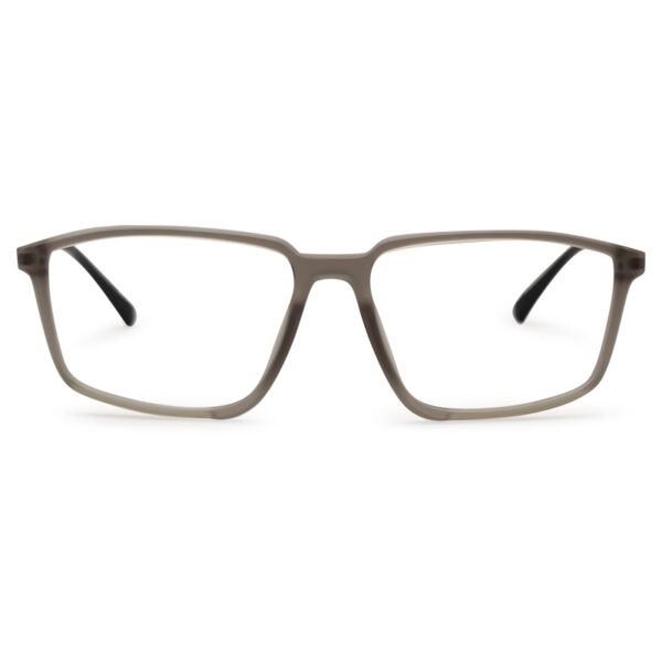 Grey Transparent Rectangle Shape Eyeglasses