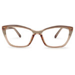 Premium Pink Transparent Cat Eye Shape Eyeglasses