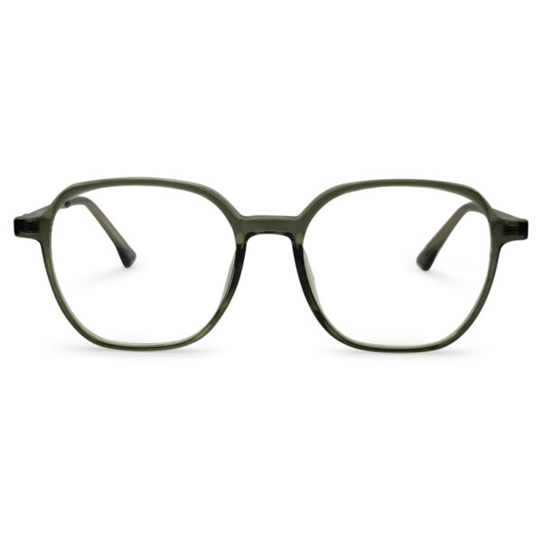 New Trendy Olive Transparent Eyeglasses
