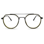 Olive Transparent Double Bridge Eyeglasses
