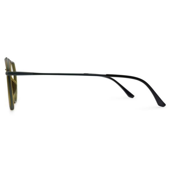 Olive Transparent Double Bridge Eyeglasses