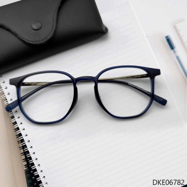 Black Color Semi Round Eyeglasses