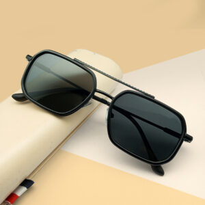Square Shape Double Bridge Sunglasses