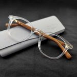Trendy Water Transparent Wooden Eyeglass