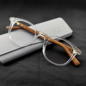 Trendy Water Transparent Wooden Eyeglass