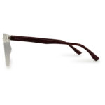 Square Shape Matte Transparent Wooden Eyeglasses