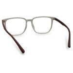 Square Shape Matte Transparent Wooden Eyeglasses