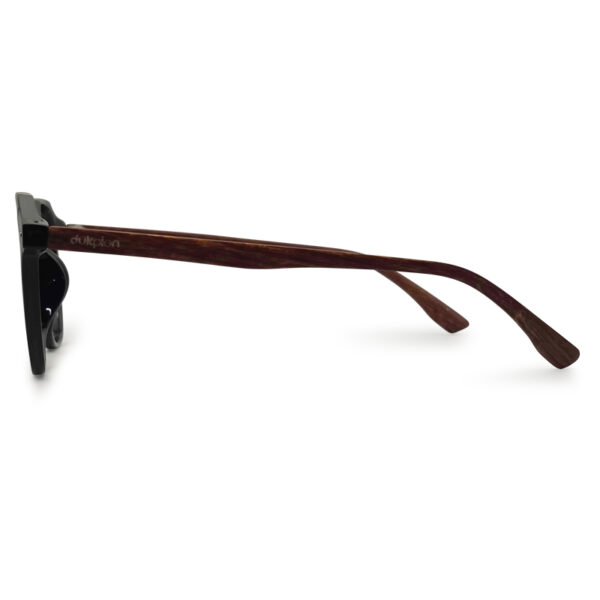 Glossy Black Wooden Eyeglasses