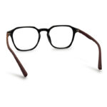 Glossy Black Wooden Eyeglasses