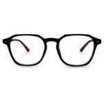 Glossy Black Wooden Eyeglasses