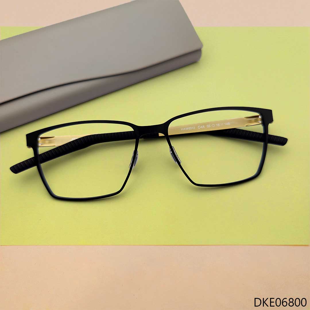 Black and Golden Mixed Eyeglasses