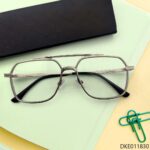 Double Bridge Silver Color Eyeglass
