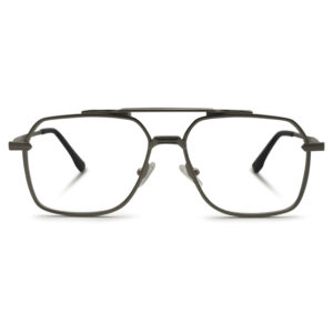 Double Bridge Silver Color Eyeglass