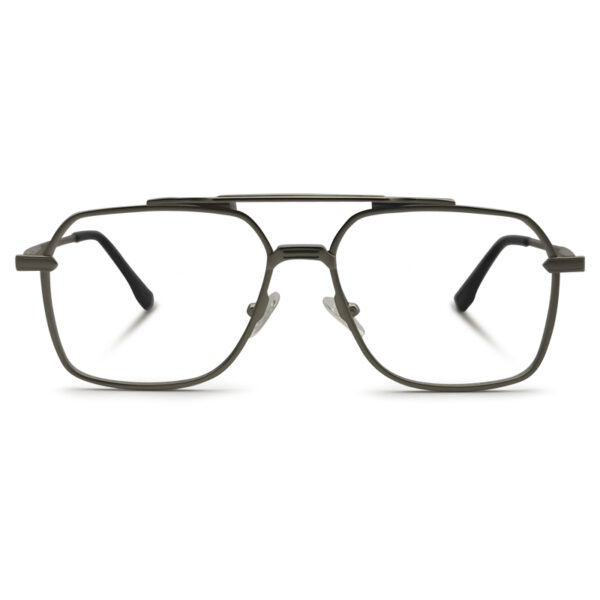 Double Bridge Silver Color Eyeglass