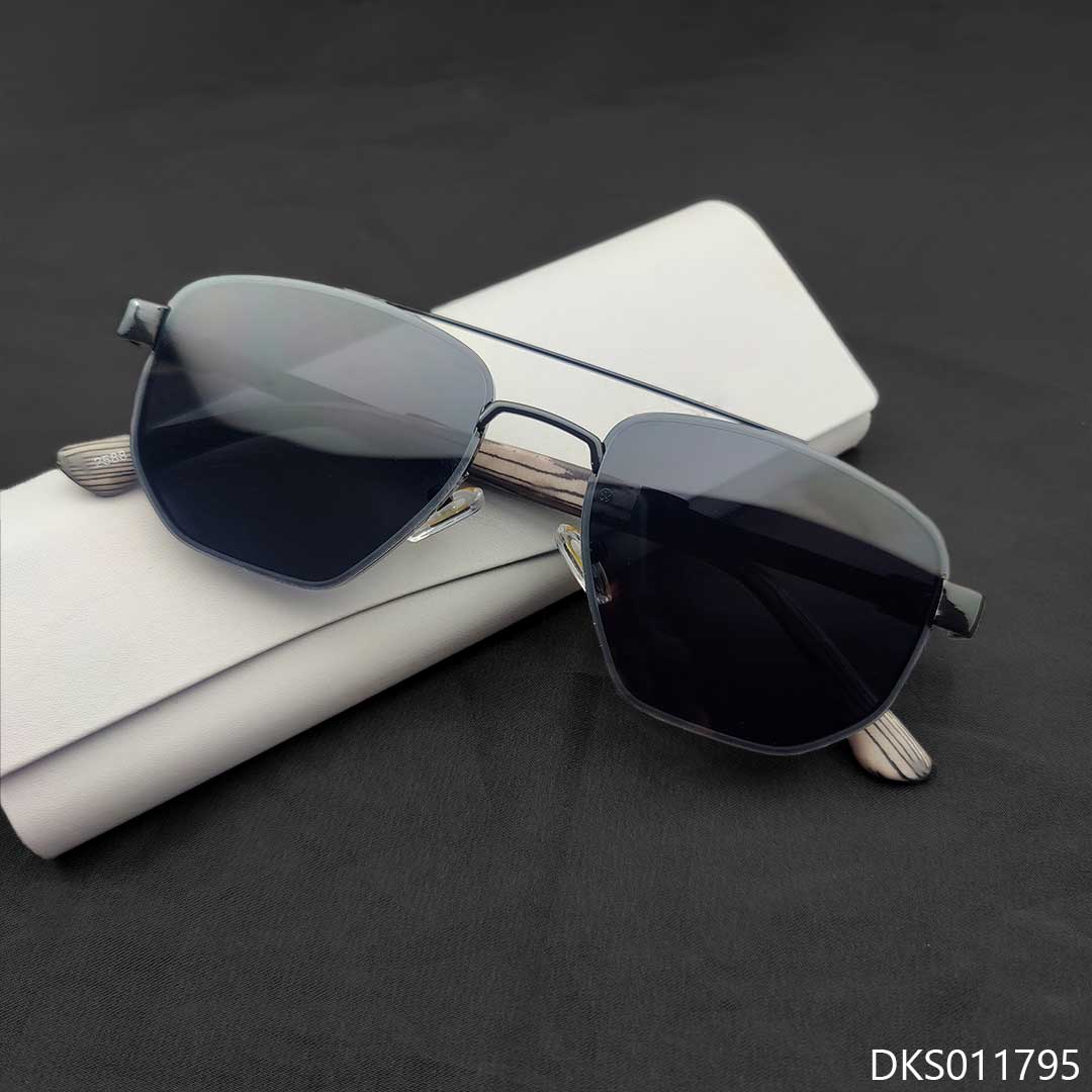 Double Bridge Black Sunglasses