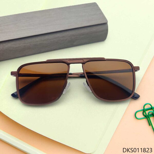 Brown Color Unique Design Sunglasses