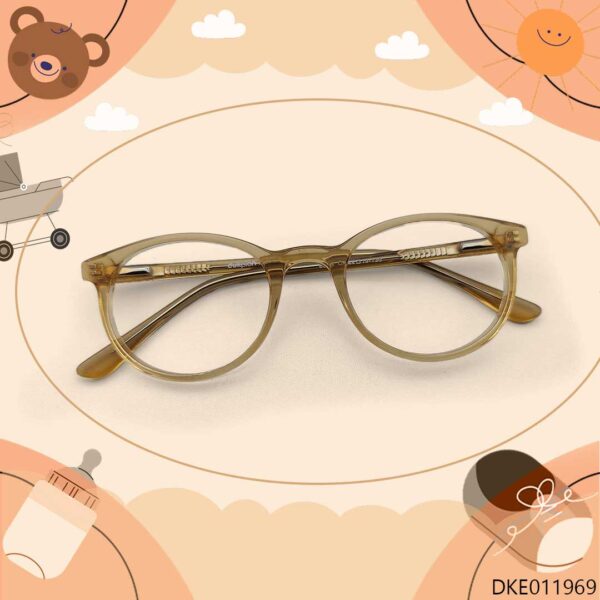 Brown Transparent Kid's Eyeglasses