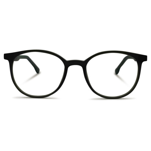 Matte Green Color Round Eyeglasses