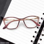Red Transparent Color Ladies Eyeglasses