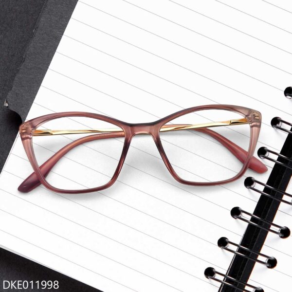 Red Transparent Color Ladies Eyeglasses