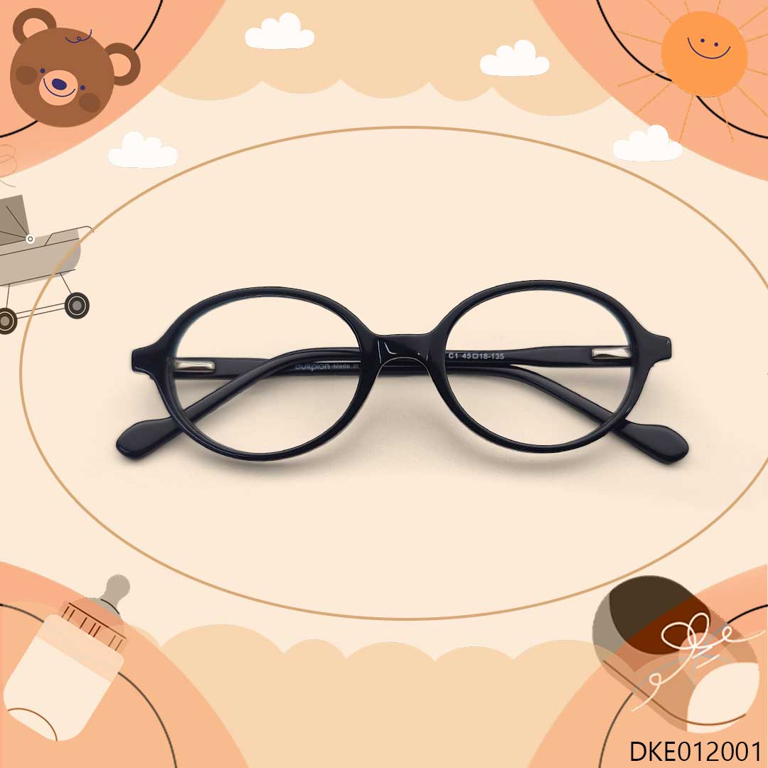 Black Color Round Kid's Eyeglass