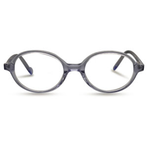 Roun Blue Transparent Kid's Eyeglasses