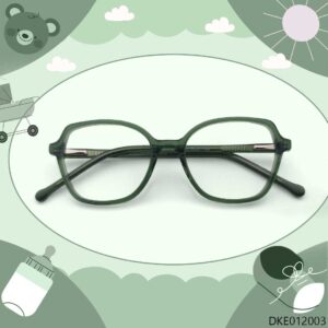 Green Transparent Kid's Eyeglasses