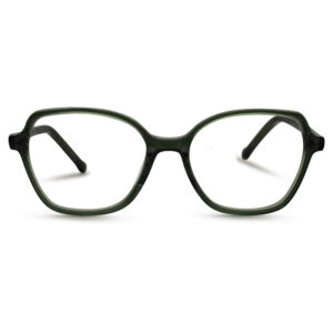 Green Transparent Kid's Eyeglasses