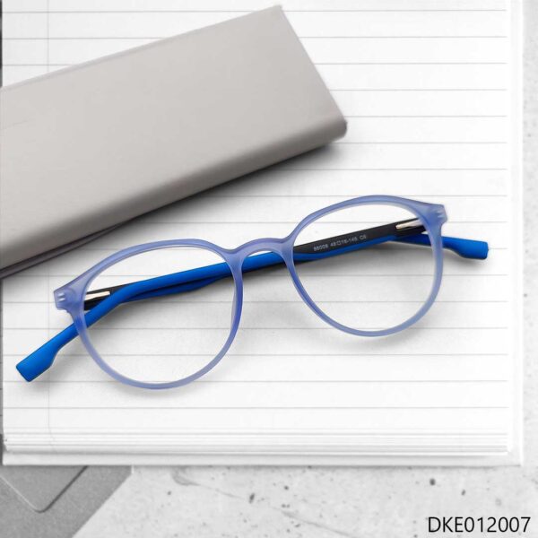 Matte Blue Transparent Eyeglasses