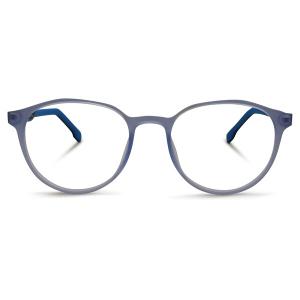 Matte Blue Transparent Eyeglasses